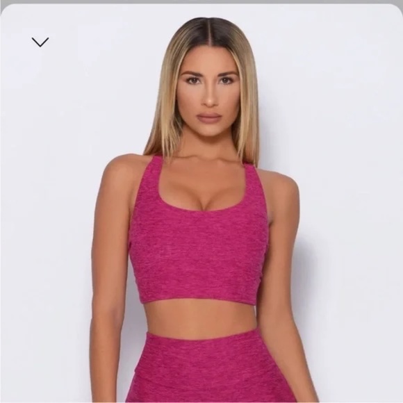 Bombshell Sportswear Scrunch Leggings & Bra SET Fuchsia - XS / XXS [EUC, OO] - Picture 6 of 7